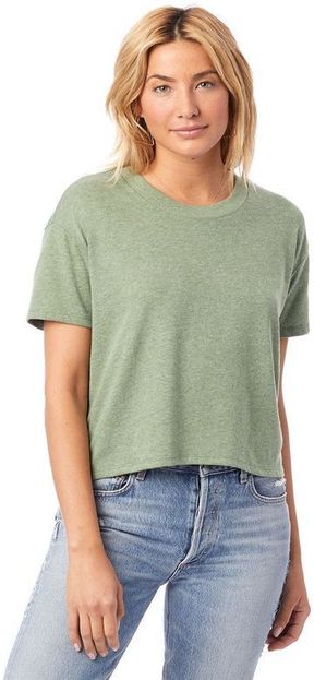 Alternative Ladies' 4.4 oz 50/50 Cotton Poly Headliner Cropped Short Sleeve T-Shirt